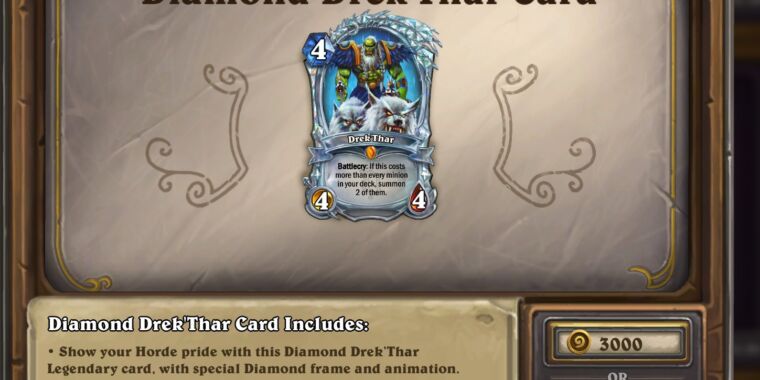 Blizzard is offering a refund for the $25 debuffed Hearthstone card

