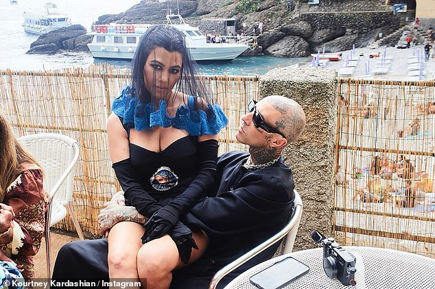 Put a ring on it: Kardashian and Barker held a lavish wedding ceremony in Portofino, Italy, last week