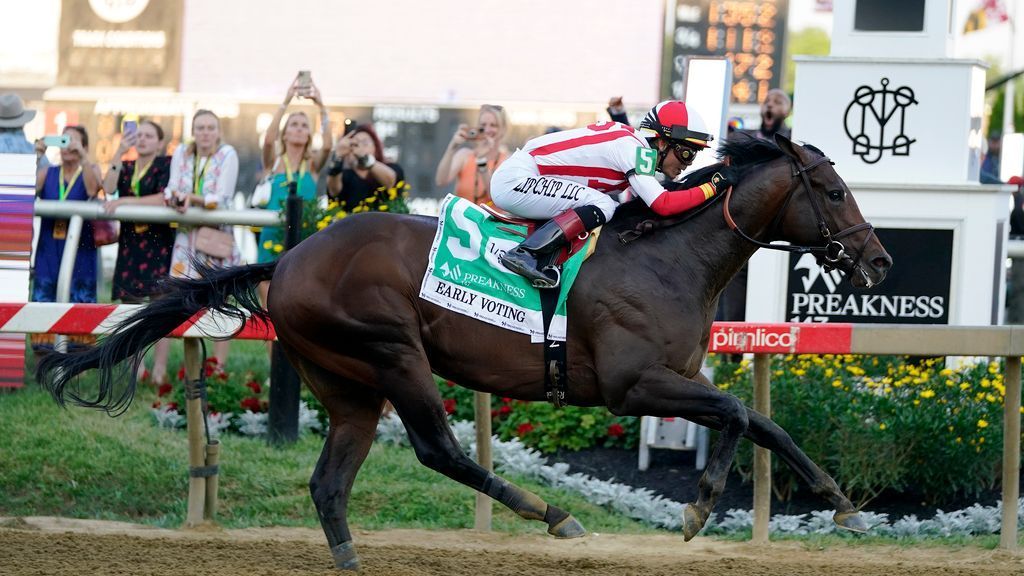 Early Voting wins 147th Preakness Stakes

