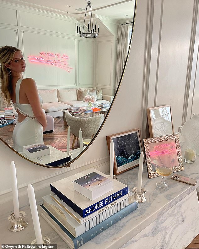 Happy Birthday!  The 49-year-old actress posted a snap of her eldest child wearing a beautiful white dress and looking at her reflection on her 18th birthday