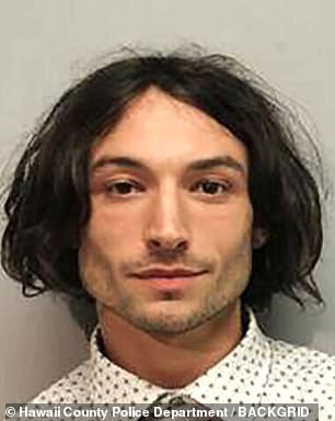 The actor can be seen in a mug shot after his arrest in Hawaii