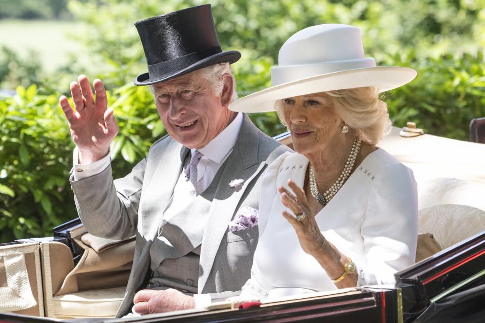 Prince Charles, Prince of Wales and Camilla, Duchess of Cornwall arrive on day two of Royal Ascot 2022