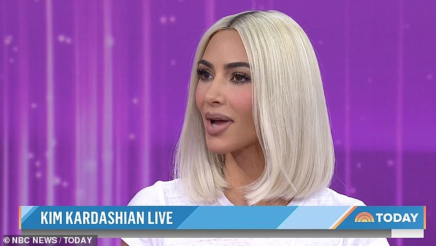 Candid: Kim revealed earlier on the Today Show that she consulted with 