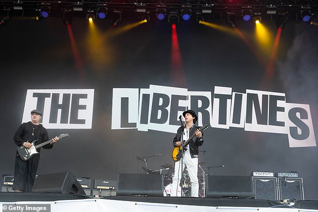 Zelensky appealed via video message just before the start of a set of The Libertines
