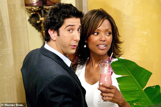 It wasn't until 2002 that Aisha Tyler was cast, becoming the first black actress to be a regular on the show.  she played dr  Charlie Wheeler, a paleontology professor who dated Ross Geller (David Schwimmer) in the ninth season.  But they only lasted nine episodes