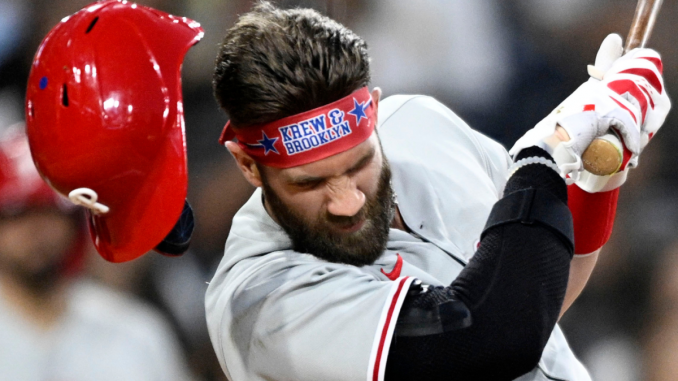 Bryce Harper injury update: Phillies star suffers fractured left thumb after being hit by pitch against Padres

