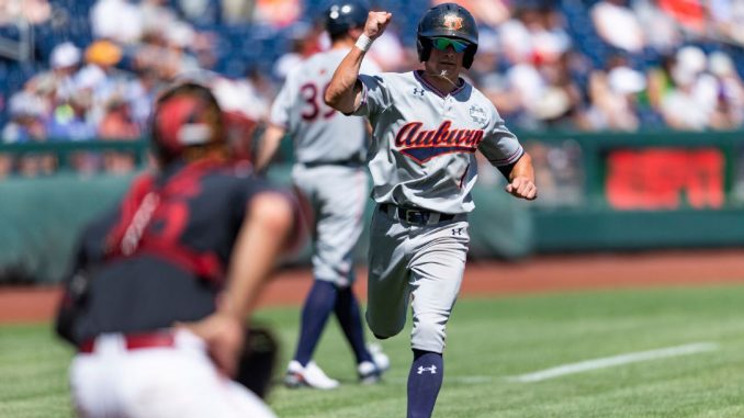 The Auburn Tigers, battling gastrointestinal infections, are battling for the elimination of No. 2 Stanford Cardinal at the Men's College World Series

