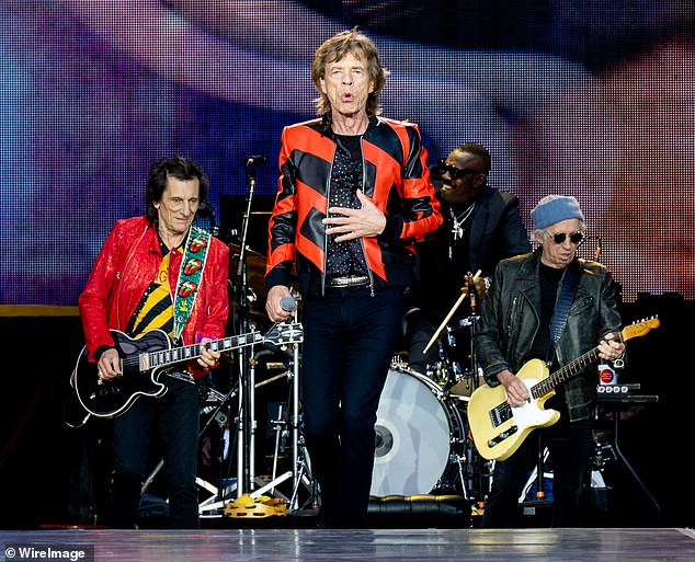 Sad news: Sir Mick Jagger, 78, has tested positive for coronavirus, prompting the Rolling Stones to cancel their Amsterdam show on Monday (pictured in Liverpool on June 9).