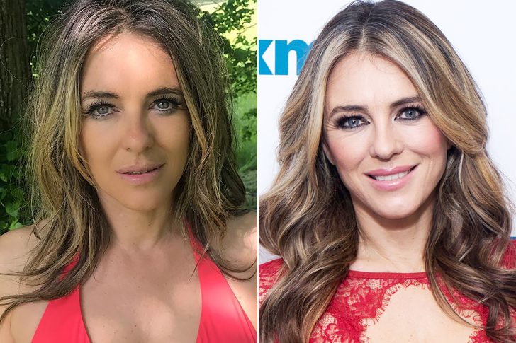 British Celebrity Beauties Who Prove Barefaced Is Better Elizabeth Hurley