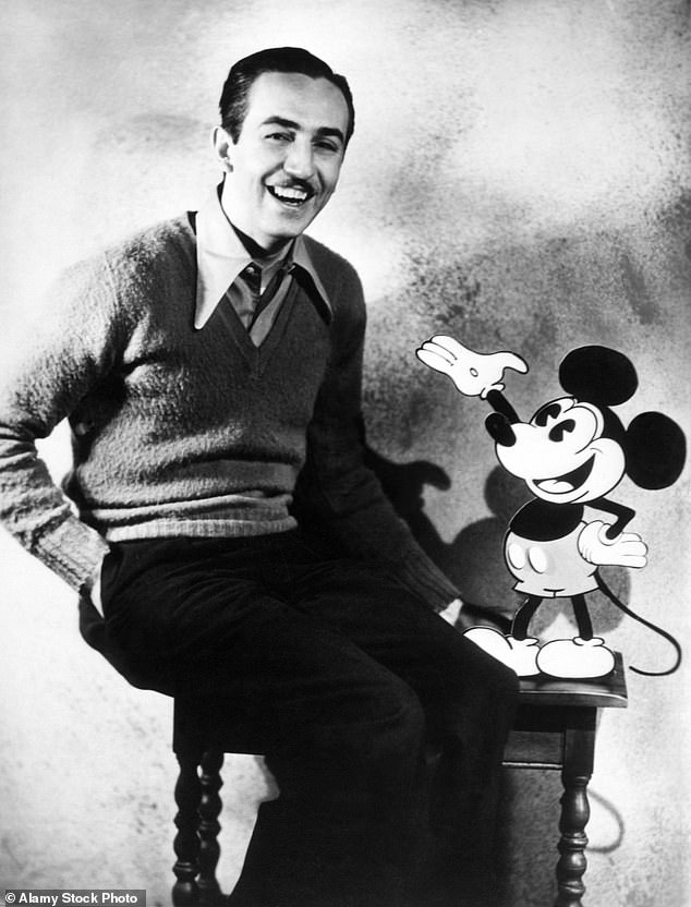 Disney may soon lose exclusive rights to its most famous cartoon character as Mickey Mouse's 95-year copyright expires in two years.  Mickey Mouse is pictured with Walt Disney in 1928