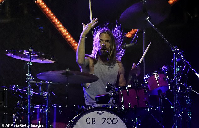 Rock star: The late star was the drummer for rock band Foo Fighters (pictured March 2022)