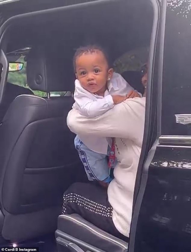 Adorable!  Cardi's son appeared in a clip shared to the star's Instagram