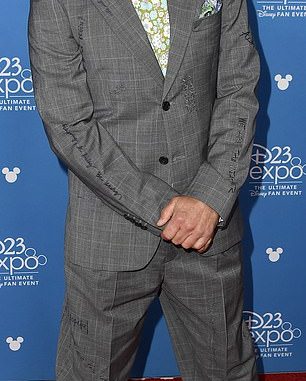 Helping hand: Robert Downey Jr. lets Armie Hammer live in his LA home and has reportedly provided 'financial support' to Hammer during his career crisis;  Downey pictured in 2019