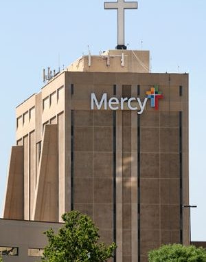 The exterior of Mercy Hospital Oklahoma City, pictured in this 2014 file photo.