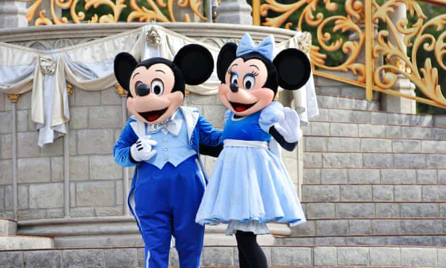 Mickey and Minnie Mouse at Disney in Orlando, Florida.