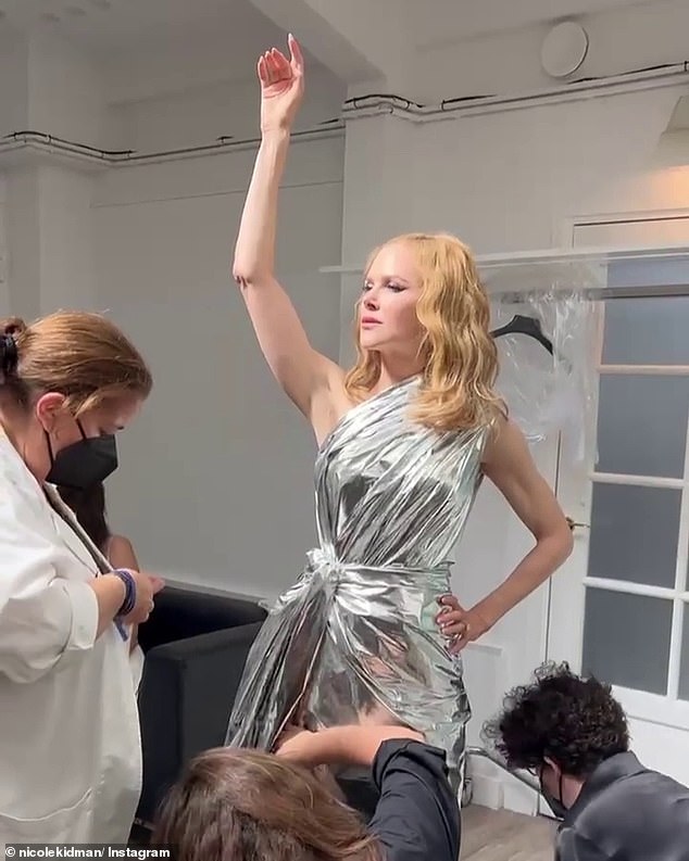 Nicole Kidman was roasted online as she made her catwalk debut at Balenciaga's runway show during Paris Fashion Week on Wednesday