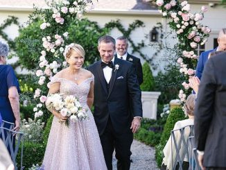 Married: Simpsons voice actor Yeardley Smith tied the knot with longtime boyfriend Dan Grice in mid-June, eight years after they unexpectedly first met