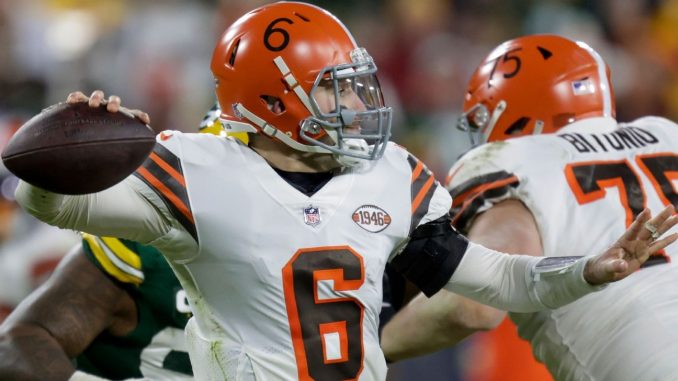 The Cleveland Browns trade Baker Mayfield to the Carolina Panthers for a conditional draft pick


