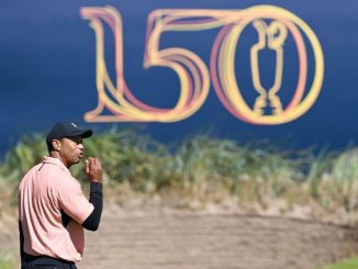 Tiger Woods is playing the first 18-hole practice round before a major this year