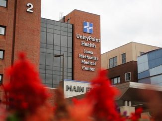 Des Moines' UnityPoint Health building is seen on June 28, 2019.  The Iowa Health System was founded in 1993 and began as a merger of the Iowa Methodist Medical Center and the Iowa Lutheran Hospital.